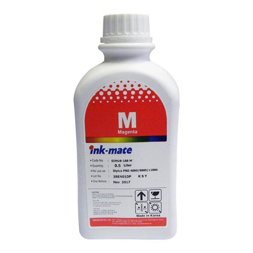 Чернила Epson InkMate EIM-188 (Magenta Vivid Pigment Ink) 500 мл. Stylus Photo R2880/R3000, Pro 3880/4880/7880/7890/9880/9890/11880 UltraChrome K3 Vivid Magenta Чернила Epson InkMate EIM-188 (Magenta Vivid Pigment Ink) 500 мл. Stylus Photo R2880/R3000, Pro 3880/4880/7880/7890/9880/9890/11880 UltraChrome K3 Vivid Magenta