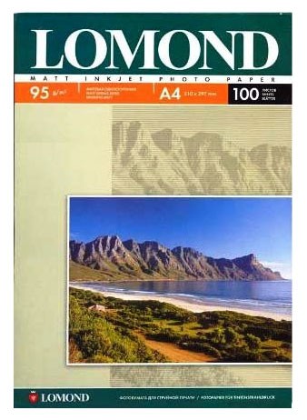 Бумага Lomond 0102125 матовая 95г/м2, A4 100л. Бумага Lomond 0102125 матовая 95г/м2, A4 100л.