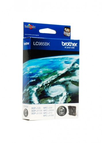 Картридж Brother LC985Bk (черный) DCP-J125/DCP-J315W/DCP-J515W, MFC-J220/MFC-J265W/MFC-J410/MFC-J415W (300 стр.)