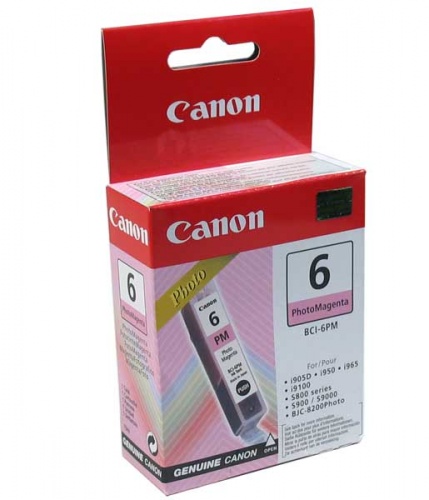 Картридж Canon BCI-6PM (светло-пурпурный) Pixma iP6000/8500, i900D/i905D/i950/i965/i990/i9100/i9950, S800 series/S900/S9000, BJC-8200